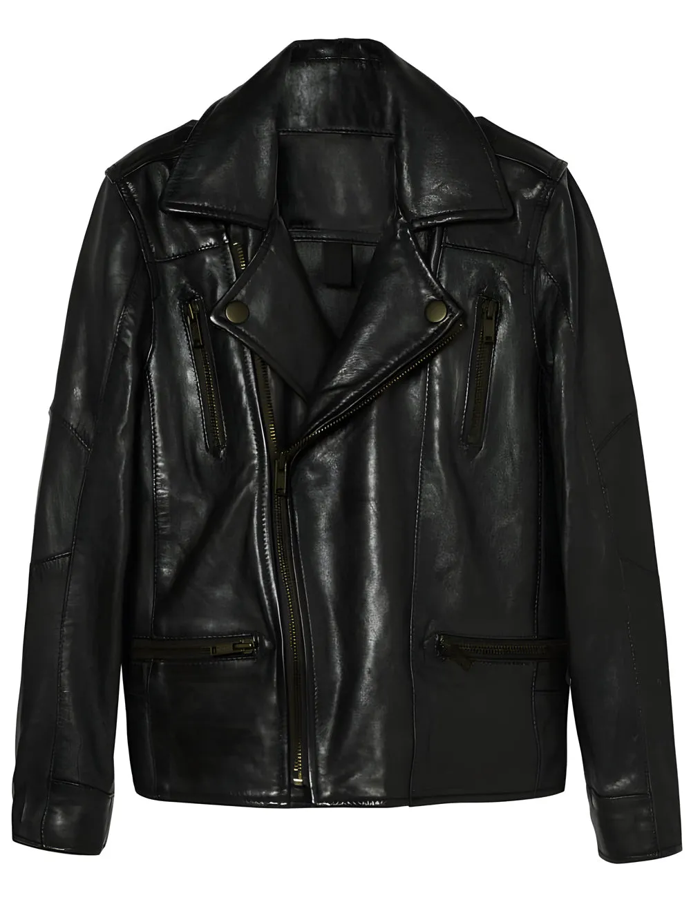 Vintage Rose Moto Leather Jacket for Girls