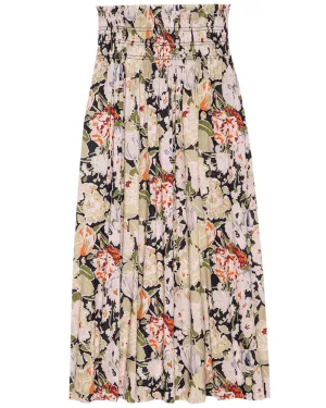Vintage Rose Print Canary Skirt