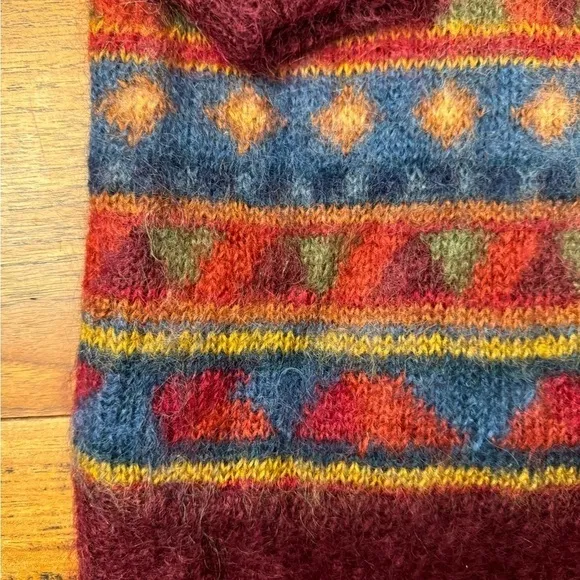 Vintage Susan Bristol Hand Knit Mohair Long Cardigan 1993 / large