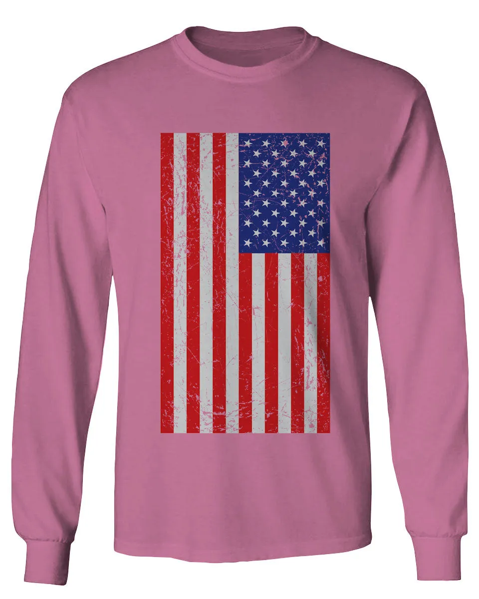 Vintage u.s. American Flag United States of America USA Proud mens Long sleeve t shirt