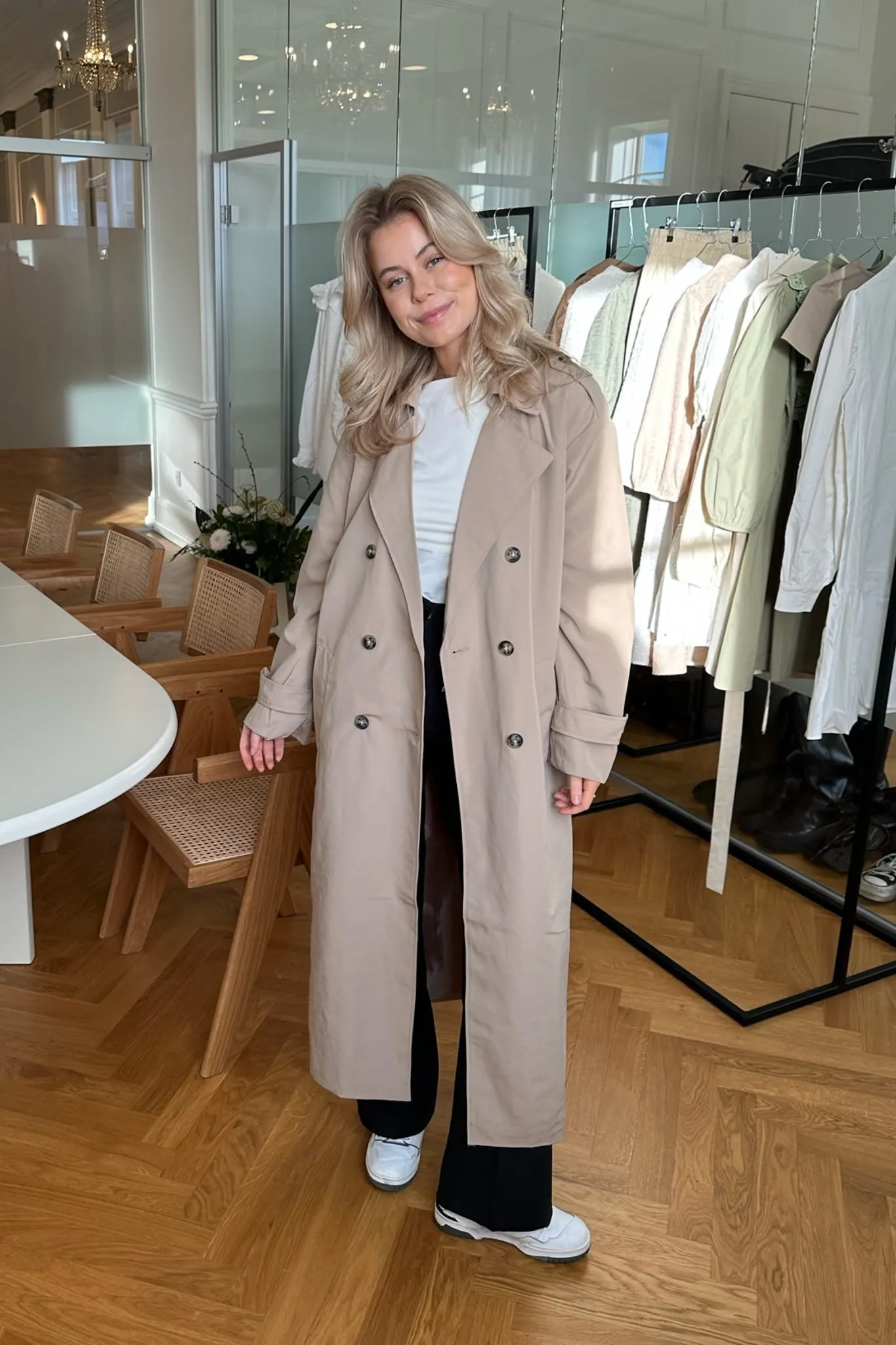 VMChloe Lang Trenchcoat - Beige