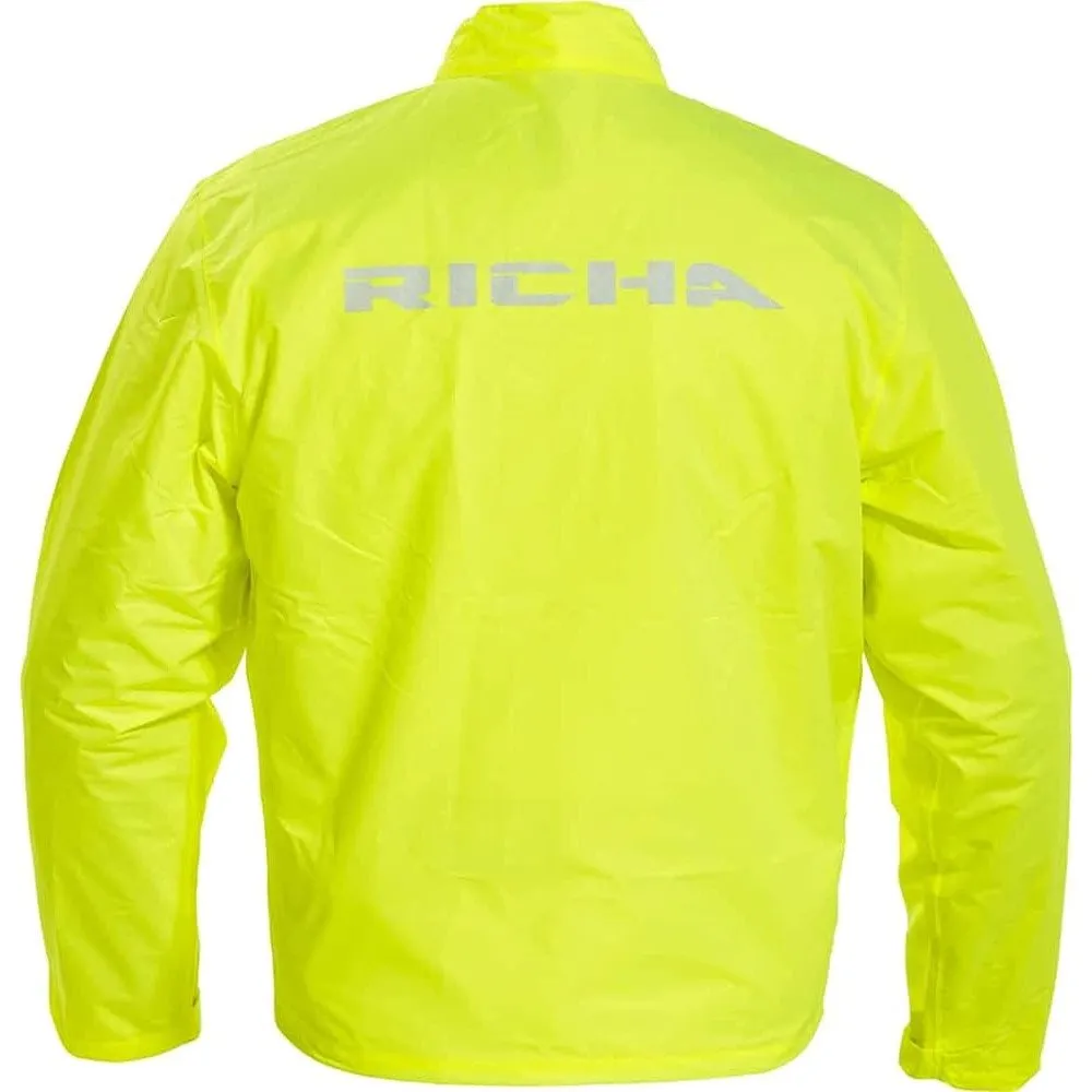 Waterproof Motorcycle Jacket Richa Full Fluo Rainwarrior, Yellow