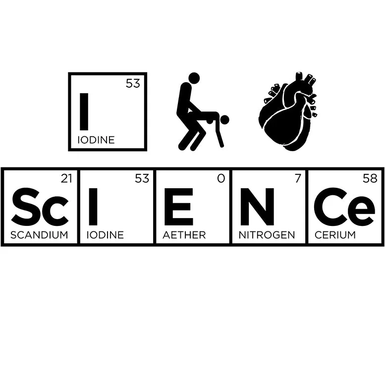 Weird Science I (Stick Figure Anatomical Heart) Science Official Men's T-shirt (White)