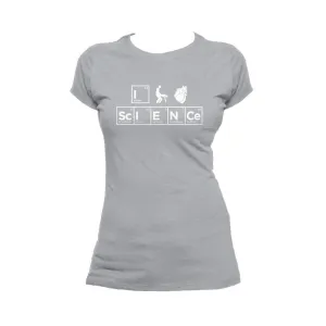 Weird Science I (Stick Figure Anatomical Heart) Science Official Women's T-shirt (Heather Grey)