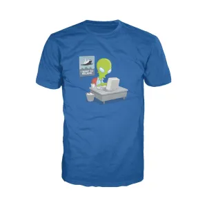 Weird Science I Want To Believe Official Men's T-shirt (Royal Blue)