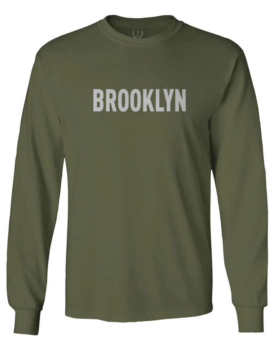 White Fonts New York Brooklyn NYC Cool Lennon Hipster Street mens Long sleeve t shirt