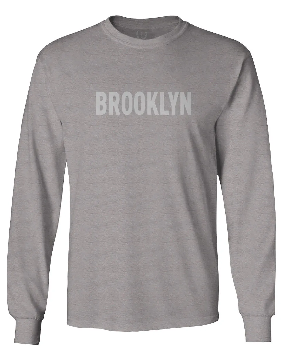 White Fonts New York Brooklyn NYC Cool Lennon Hipster Street mens Long sleeve t shirt