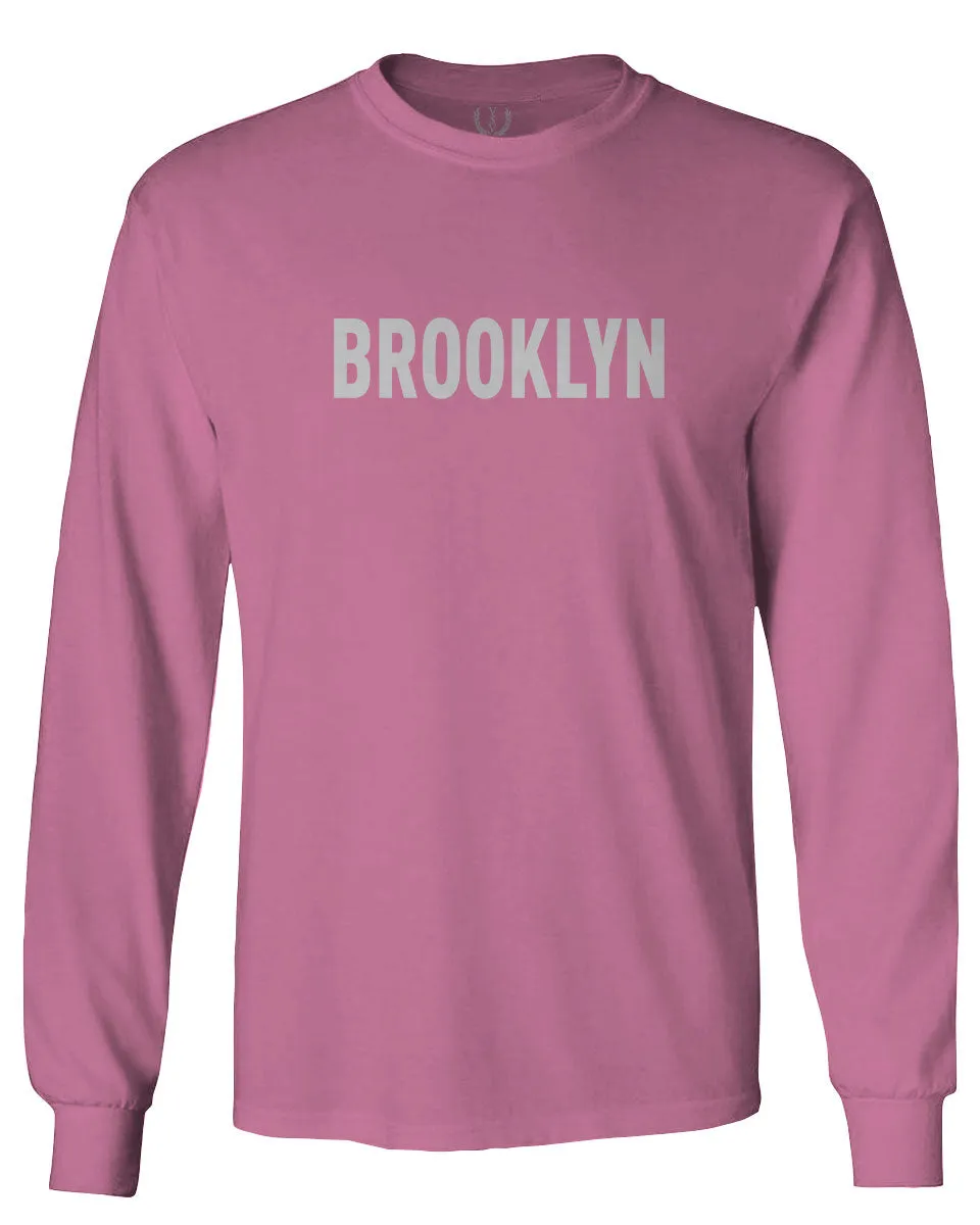 White Fonts New York Brooklyn NYC Cool Lennon Hipster Street mens Long sleeve t shirt