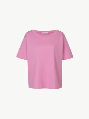 Wide neck Garçon T shirt - blush