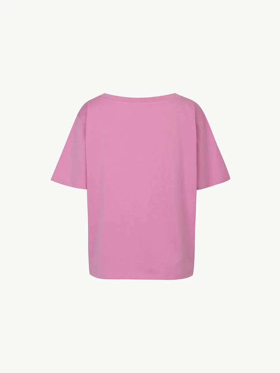 Wide neck Garçon T shirt - blush