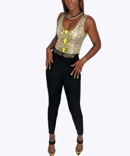 Wild Thang Snake Print Bodysuit