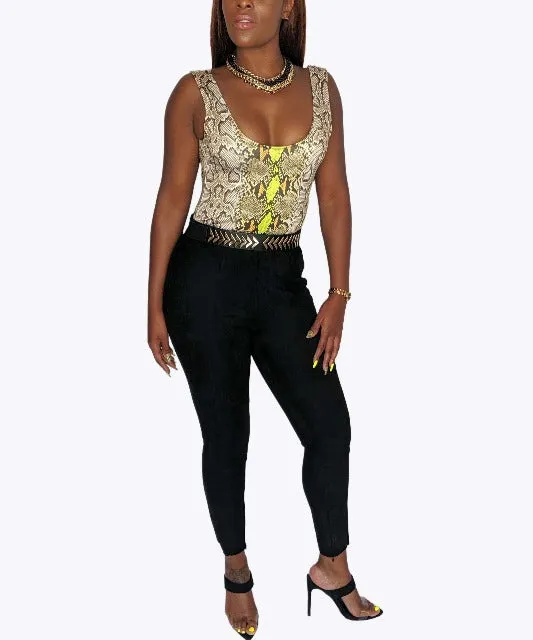 Wild Thang Snake Print Bodysuit