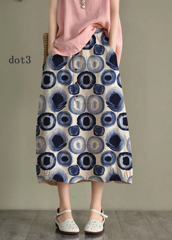 Women Khaki Elastic Waist Button Skirt
