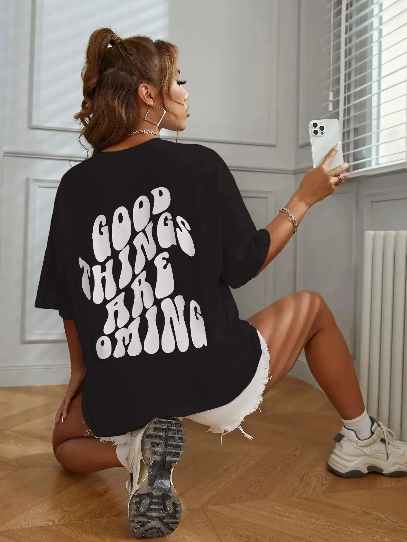 Women T-Shirts Soft Summer Tops Casual Loose Breathable Female T-Shirt
