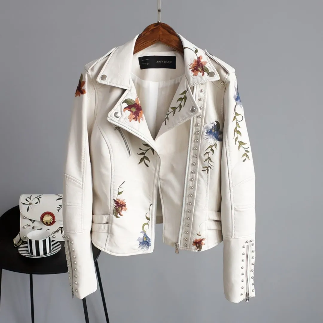 Women's fashion leather jackets