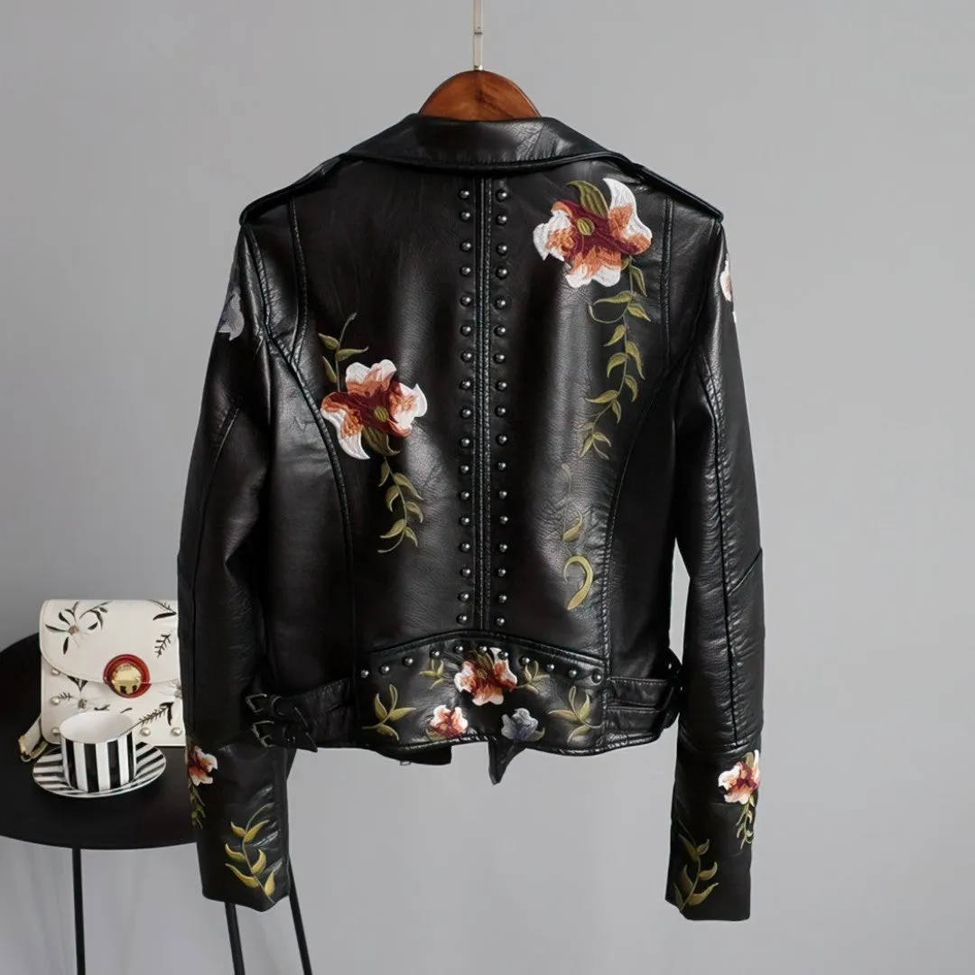 Women's fashion leather jackets