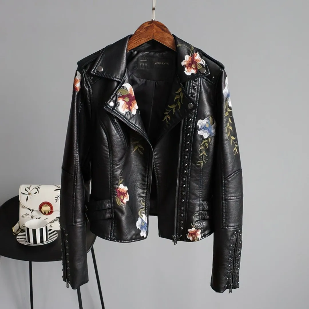 Women's fashion leather jackets