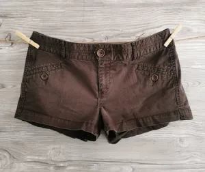 WOMENS SIZE 7/8 or TEEN GIRL - JACOB CONNECTION, Brown Stretch Shorts VGUC B17
