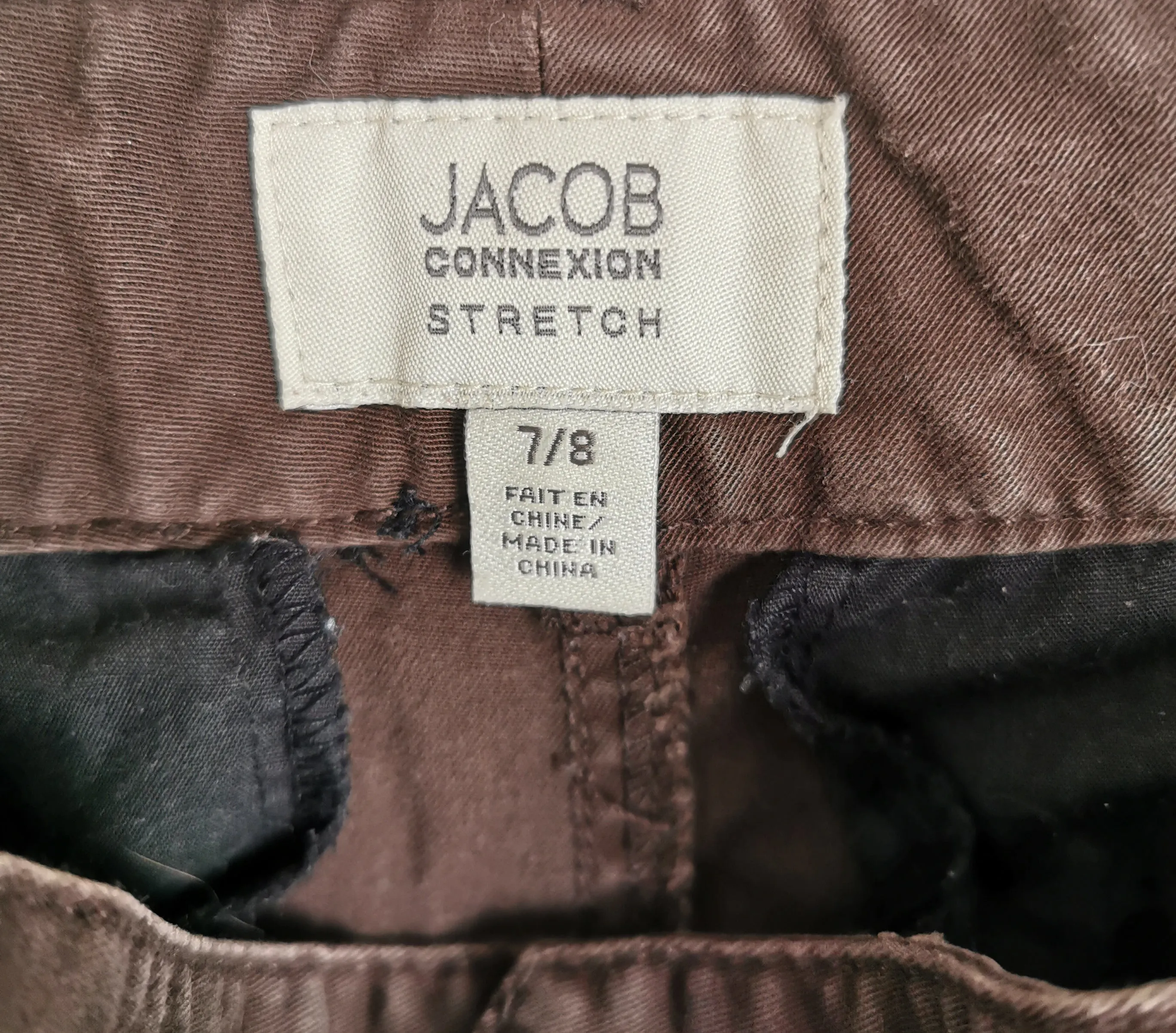 WOMENS SIZE 7/8 or TEEN GIRL - JACOB CONNECTION, Brown Stretch Shorts VGUC B17