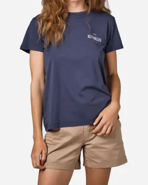 Womens Small Logo Tee - Navy