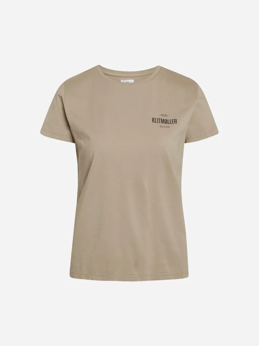 Womens Small Logo Tee - Sand