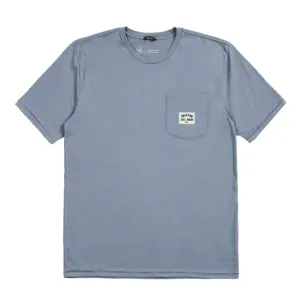WOODBURN S/S TLRT PKT TEE DUSTY BLUE