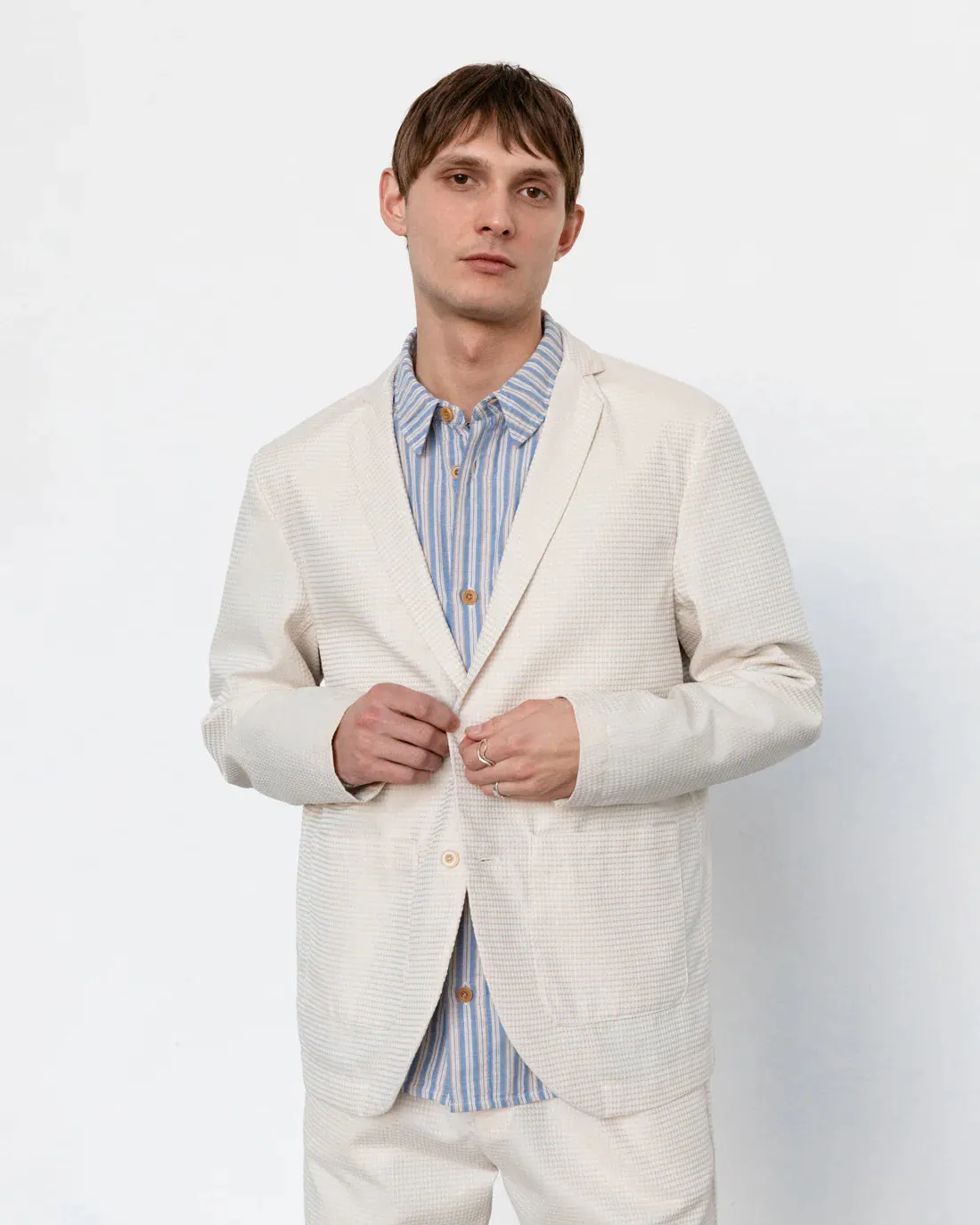 Workwear Blazer Waffle Sand