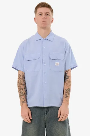 WORSHIP SUPPLIES SERVICE S/S WORK SHIRT - BLUE