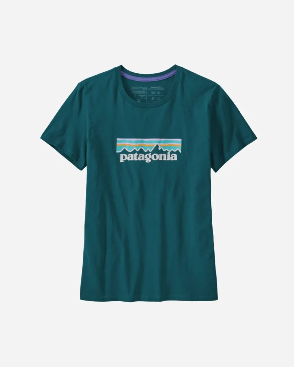 W's P-6 Logo Organic Tee - Dark Borealis Green