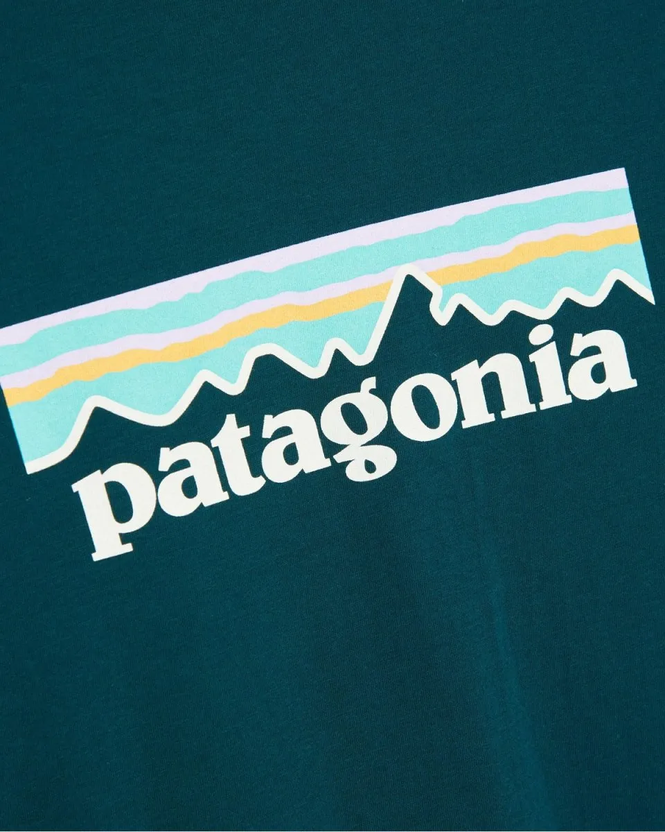 W's P-6 Logo Organic Tee - Dark Borealis Green