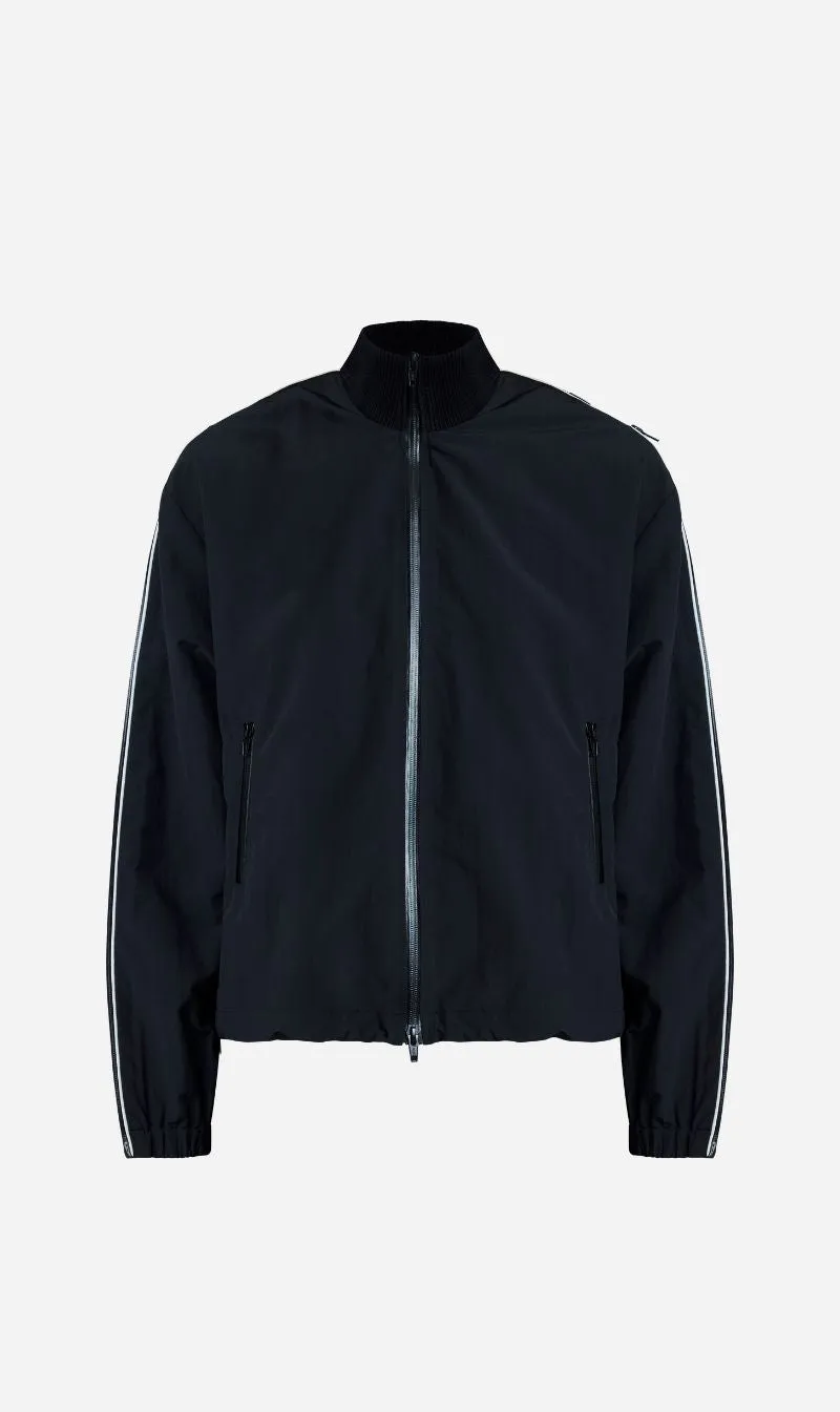 Wynn Hamlyn | Zipper Sleeve Bungy Jacket - Black/White
