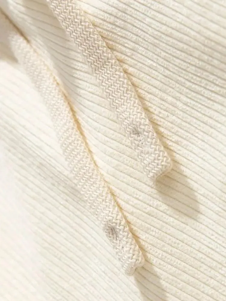 Y2K Ribbed Layered Hooded Jacket