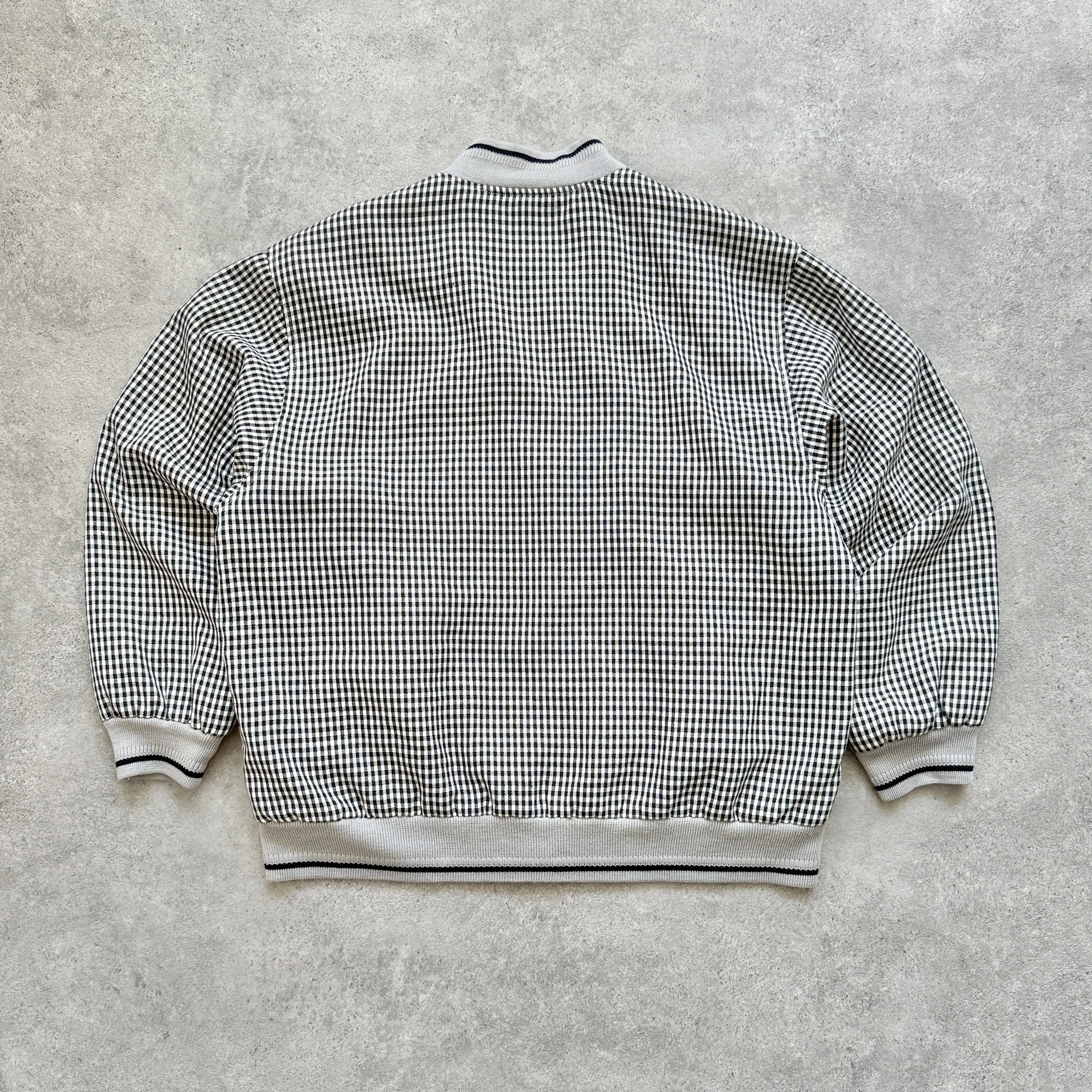 YSL 2000s embroidered check bomber jacket (M)