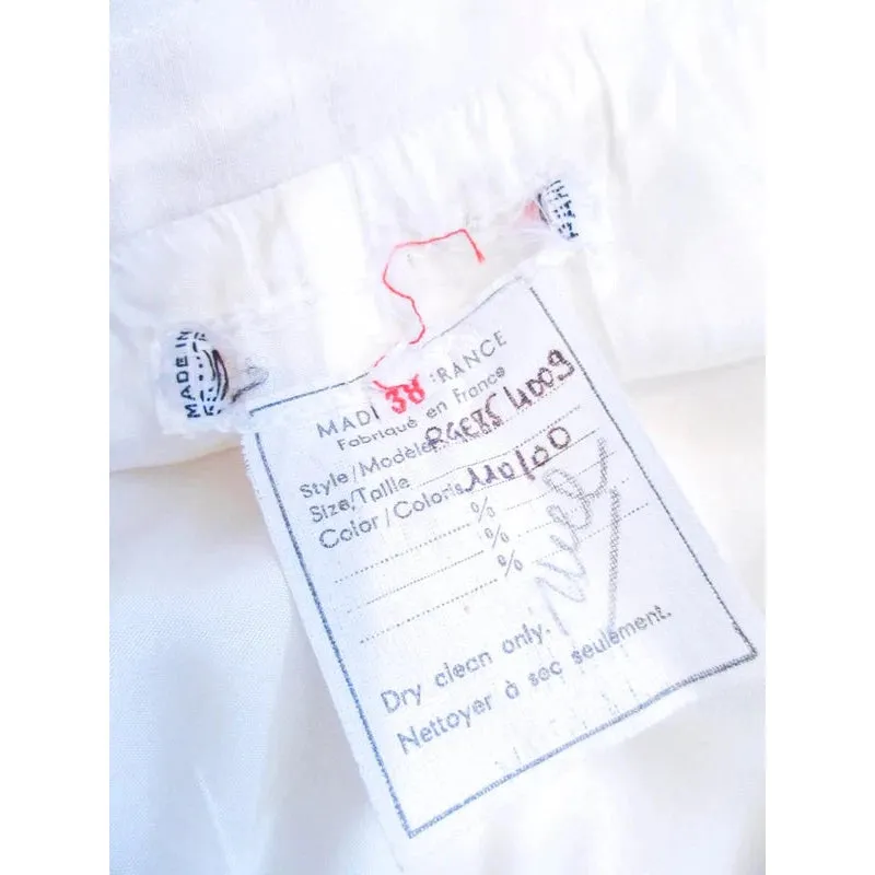 YVES SAINT LAURENT White Silk Full Length Mermaid Maxi Skirt | Size 38