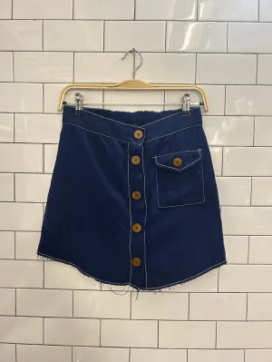 zara full button mini skirt