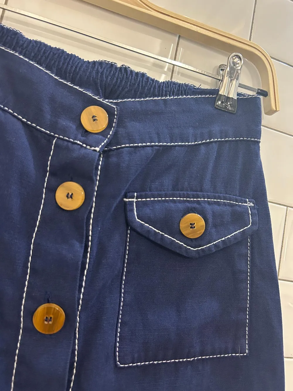 zara full button mini skirt