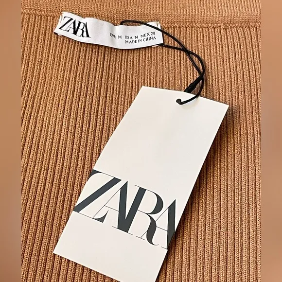 Zara Ribbed knit Pocket Mini A Line pull on Skirts